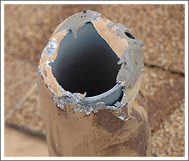 Damaged Lead Flashing